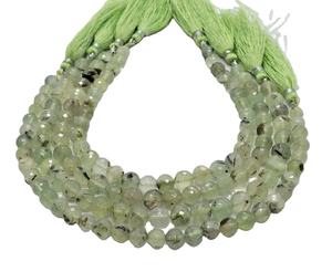 Cuentas redondas facetadas de prehnita natural AAA, cuentas de superficie lisa con corte fino para la fabricación de joyas, diseño artesanal, joyería de prehnita natural - Product Image 5