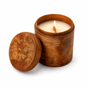 Cinnamon Bark 100% Soy Wax Scented <b>Candle</b> Wooden Holder Bohemian Style Home Decoration Christmas <b>Gift</b> Wholesale Vietnam Handmade - Product Image 5