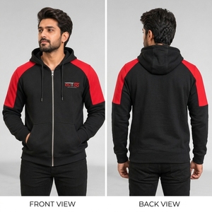 Sweat à capuche zippé décontracté pour homme, en mélange de coton premium, respirant, intérieur doux, fermeture éclair intégrale sur le devant, coupe confortable, vêtement quotidien - Product Image 6