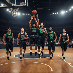 Maillot de basket-ball personnalisé unisexe, 100% polyester, séchage rapide, respirant, imprimé par sublimation, uniforme d'équipe OEM - Product Image 4