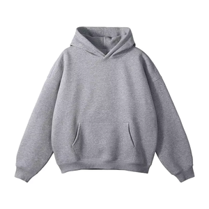 เสื้อฮู้ดแบบยูนิเซ็กซ์ ทรงโอเวอร์ไซส์ ผ้าฝ้ายฟลีซ สวมใส่สบายๆ สำหรับฤดูใบไม้ร่วง มีกระเป๋า สีพื้น ผ้าถักย้อมสีเรียบ - Product Image 6