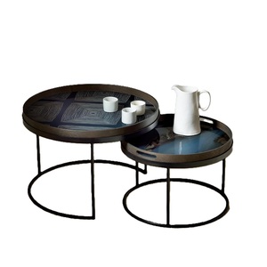 Hot Selling Enamel Finish Excellent Quality Metal Made Black Color Powder Coated Luxury <b>Nesting</b> <b>Tables</b> In Lowest Price - Product Image 3