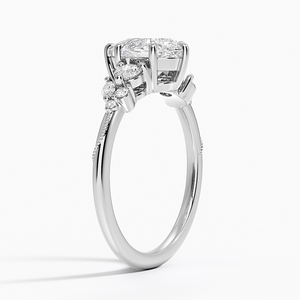 BOJ <b>Ring</b> 031 Pear Cut <b>925</b> <b>Silver</b> Camellia Three Stone Halo Diamond <b>Ring</b> 2ct D Color VVS1 Moissanite GRA Certified Low Price Sale - Product Image 2