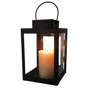 Modern <b>Large</b> Black Hanging Metal <b>Lantern</b> New Christmas Decoration Square Metal Candle Premium Vintage <b>Lantern</b> - Product Image 4