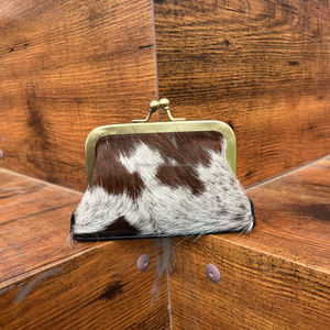 กระเป๋าใส่เหรียญหนังวัวแบบมีที่คาดผมลายตะวันตกกระเป๋าคลัทช์มีสไตล์กระเป๋าสตางค์หนัง - Product Image 3