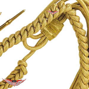Aiguillette general de hilo metálico trenzado dorado con punta dorada metálica - Product Image 3