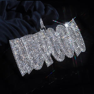 จี้ฮิปฮอปแบบ Iced Out สั่งทำได้ตามต้องการ, จี้ชื่อ/หมายเลข/โลโก้แบบกำหนดเอง, จี้โมอิสซาไนต์ - Product Image 6