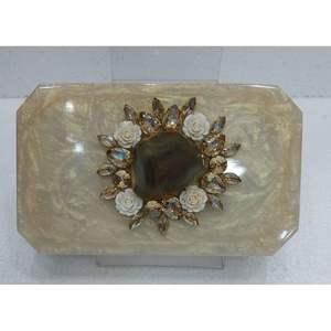 Pochette en résine élégante pour femmes, mode de mariage, décorations de fête - Product Image 6