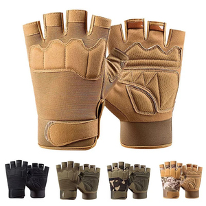Custom Summer Outdoor Sport Half Finger Tactical <b>Gloves</b> Cycling Soft Elastic Breathable Riding Bicycle Leather Tactical <b>Gloves</b> - Product Image 6