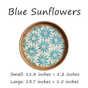 Décoration de style service de thé du soir, écologique, classique et haut de gamme, en rotin et osselet de nacre, avec ensemble MOP UO INDIA - Product Image 5