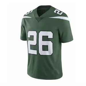 Custom Green American Football Jersey V-Neck Short Sleeve Sublimated Print Breathable Moisture-Wicking Unisex Adult Apparel - Product Image 6