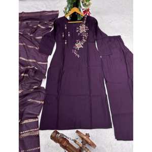 Conjunto de Top y Pantalón de Fiesta para Mujer de Diseñador y Hermoso Dupatta - Product Image 3