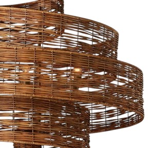 Abat-jour en rotin de designer exquis, luminaire suspendu en fibre naturelle tressée, lustre moderne suspendu au plafond, lampe pour la maison - Product Image 3