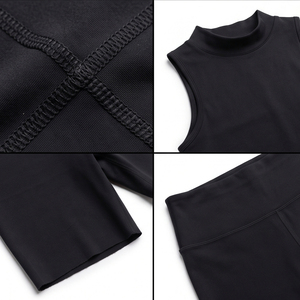 Conjunto Deportivo Formal para Mujer, Leggings Acanalados, Top Corto, Pantalones Cortos, Transpirable, Spandex/Nailon/Algodón, Secado Rápido, Cintura Elástica, Uso Diario - Product Image 6