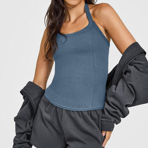 เสื้อกล้ามออกกำลังกายสำหรับผู้หญิง เสื้อกล้ามมีบราในตัว เสื้อกล้ามโยคะแบบ Racerback เสื้อกล้ามโยคะแบบไม่มีแขน เสื้อวิ่งโยคะ - Product Image 6