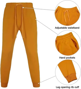 Conjunto Deportivo para Hombre, Sudadera con Capucha y Cierre Completo, Pantalones, Color Sólido, Estilo Casual para Otoño, 100% Algodón, Corte Regular - Product Image 5