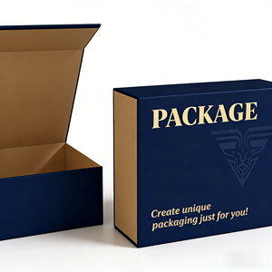 Boîte cadeau en papier robuste sur mesure, revêtement UV, gaufrage, fermeture magnétique, luxe moderne, personnalisable pour vêtements et chaussures - Product Image 6