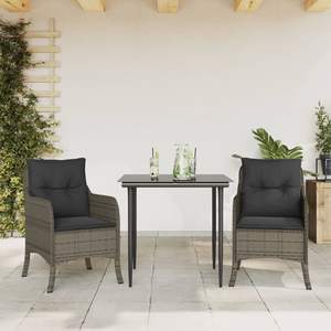 Conjunto de Comedor para Jardín en Gris Oscuro - Product Image 1