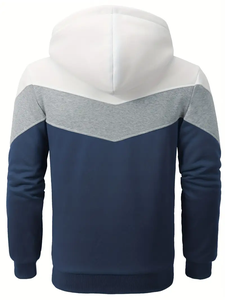 Sudadera con capucha y cremallera en contraste de color para hombre a la moda |   Sudadera de Felpa de Algodón Premium, Personalizada OEM, Fábrica de Bangladesh, Venta al Por Mayor, Ropa Urbana - Product Image 2