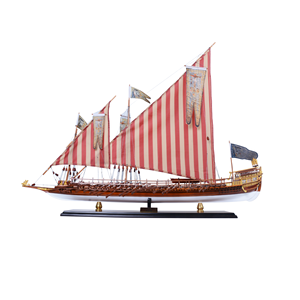 Maqueta de Barco Español La Real Galley, Hecha a Mano, Ecológica, Pintada en Madera, Modelo de Buque de Guerra Vintage, Decoración para el Hogar, 90Lx37Wx68H Cm - Product Image 1