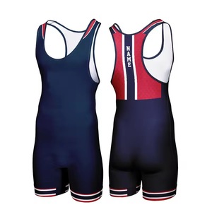 Combinaison de lutte extensible, durable, à séchage rapide, respirante, légère, 100% polyester, logo personnalisé, tailles variées, combinaison de musculation, grande taille - Product Image 2