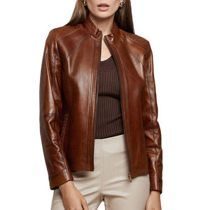 Chaquetas de cuero para mujer de diseño moderno y alta calidad para otoño e invierno, en venta en línea. - Product Image 6