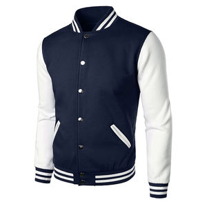 Veste de baseball formelle en toile enduite de luxe personnalisée pour hommes, style universitaire, avec couleurs personnalisées - Product Image 5