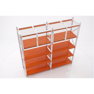 Medium Duty <b>Rack</b> with Cabinets <b>Door</b> Cold-rolled Steel Secure <b>Storage</b> Shelving with <b>Door</b> Powder Coating Gray - Product Image 3