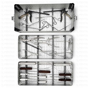 Estuche de Esterilización para Instrumental de Columna Lumbar, Sistema de Instrumentos Neuroquirúrgicos de Acero Inoxidable para Cirugía Espinal Pentax CE - Product Image 1
