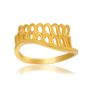 Elegant Yellow Gold Royal <b>Crown</b> Design Openwork <b>Ring</b> for Women Luxury Tiara Style Statement Fine Jewelry Wholesale Supplier - Product Image 1