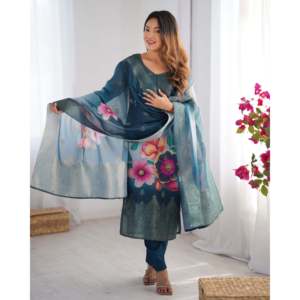 Beautiful Digital Print Party Wear <b>Suit</b> <b>Set</b> XL Size - Product Image 6