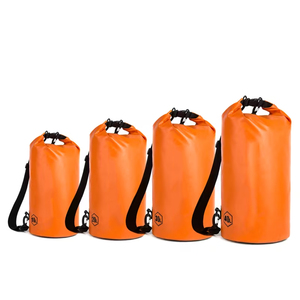 Sac étanche de haute qualité en bâche PVC et tissu nylon orange 30-40L avec bandoulière réglable pour usage extérieur AINI WEAR Personnalisé - Product Image 3
