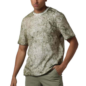 T-shirts vintage personnalisés 250g 100% coton, vêtements pour hommes grandes tailles, t-shirts oversize délavés à l'acide, t-shirts décontractés à col rond style streetwear - Product Image 1