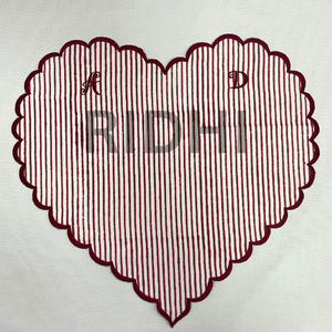 Sets de table personnalisés en lin rouge brodé, sets de table monogrammés pour mariage, hôtel et événements, vente en gros de sets de table en lin à bord festonné - Product Image 1