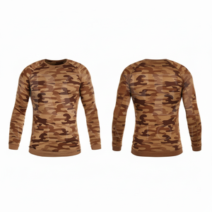 T-shirt de compression à manches longues, séchage rapide, extensible, pour fitness, gym, entraînement sportif, couche de base, col rond, respirant, très vendu - Product Image 6