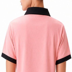 เสื้อโปโลคอปกตัดกันสำหรับผู้หญิง ผ้าเนื้อนุ่ม สวมใส่สบาย สไตล์คลาสสิก ผ้าระบายอากาศ แห้งเร็ว ดีไซน์ทันสมัยสำหรับการสวมใส่ - Product Image 5