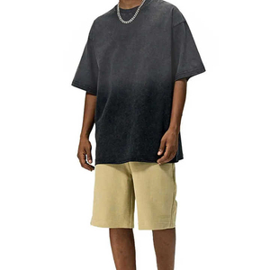 Camiseta de Corte Regular de Alta Calidad con Lavado Ácido para Hombre, Poliéster y Algodón, Secado Rápido y Transpirable, Manga Corta, Último Estilo - Product Image 4