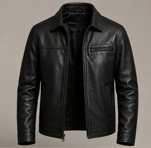 Veste en cuir de haute qualité pour hommes, très élégante et stylée - Product Image 4