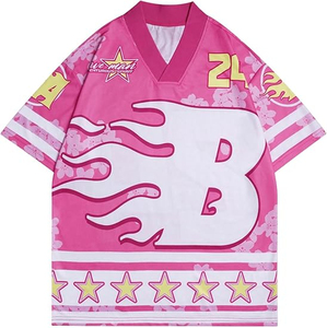 Jersey de Fútbol Americano para Hombre y Jóvenes, Diseño de Concientización sobre el Cáncer de Mama, Ligero, Transpirable, con Logotipo de Equipo Personalizado, Color OEM, Venta al Por Mayor Directa de Fábrica - Product Image 1