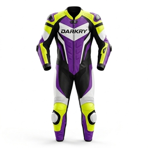 Combinaison en cuir personnalisée pour moto de course, équipement de protection moto OEM en gros, vêtements de pilotage pour la piste, combo gants et bottes - Product Image 1