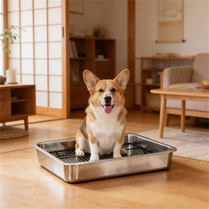 Vassoio in Acciaio Inossidabile per Addestramento Cani, per Cucce e Mobili - Product Image 1