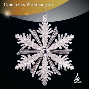 Vente en gros Décoration de maison suspendue pour Noël et le nouvel an Ornement de flocon de neige en acrylique argenté clair - Product Image 2