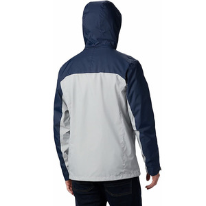 Custom High Quality Men's Autumn Quilted <b>Jacket</b> Stand Collar Zippered Varsity Windbreaker Front Logo Streetwear Coated Hooded - Product Image 5