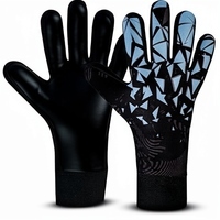 Gants de gardien de but de football rouges, paume en silicone, fermeture auto-agrippante, unisexe, respirants, antidérapants - Product Image 2
