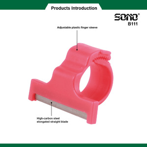 SONO B111 Industrial DIY Modern Ring Straight Knife Rope Cutter High Carbon Steel Blade Plastic Handle Hand Thread <b>Garden</b> <b>Tools</b> - Product Image 2
