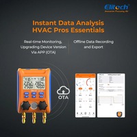 Manomètre numérique Elitech LMG-10 pour réfrigération, mesure de pression, vide et température, pour charge et évacuation