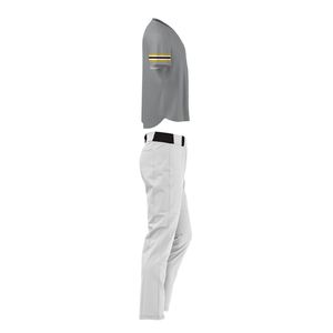 Conjunto de Uniforme de Béisbol para Hombre en Gris Camuflaje, Jersey de Manga Corta con Pantalones Blancos a Juego, Ropa Deportiva para Equipo, Atuendo Atlético para Juego - Product Image 3