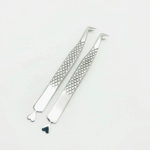 Best Selling Stainless Steel Eyelash Tweezers Set High Quality with Pointed Tip for Personal Care Wholesale <b>Lash</b> Tweezers - Product Image 1