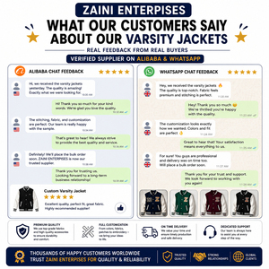 ZAINI <b>Mens</b> Varsity <b>Jacket</b> Autumn High Street 500 GSM Wool Blend Body <b>White</b> Faux Leather Sleeves Custom Embroidered Logo Black - Product Image 6