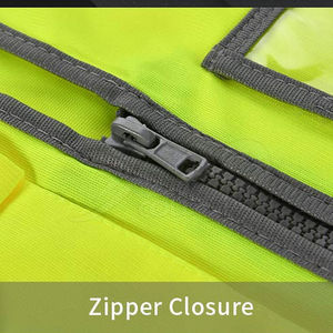 Gilet de sécurité décontracté de classe 2 pour l'automne, avec poches, logo personnalisé, haute visibilité, réfléchissant, imperméable, avec LED clignotante, vêtements de travail - Product Image 6